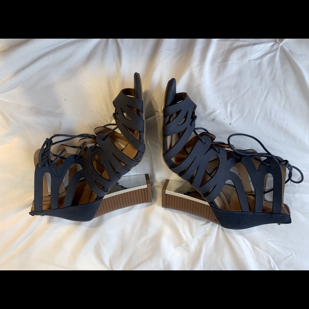Call It Spring blocked laced up heel
